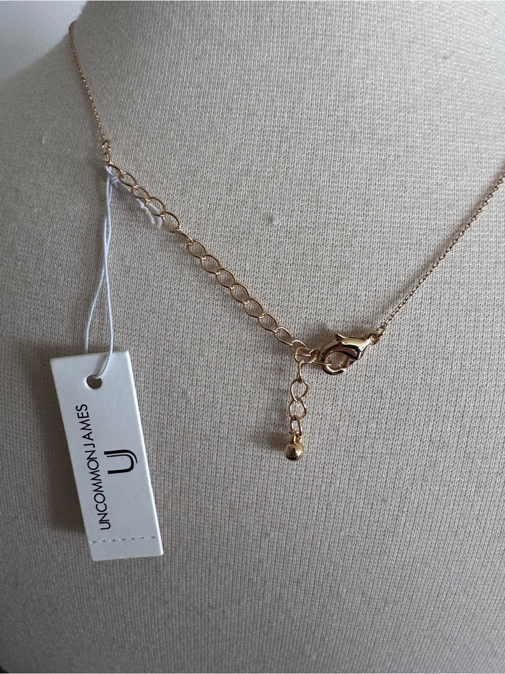 Uncommon James 14K Gold Plated Straight To The Point Dainty Pave Necklace NWTs - Picture 5 of 14